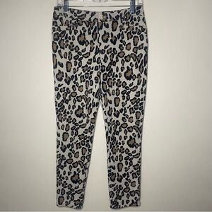 Chico’s So Slimming Leopard Print Ankle Jeans Size 0.5 (6-8) Animal Print Pants
